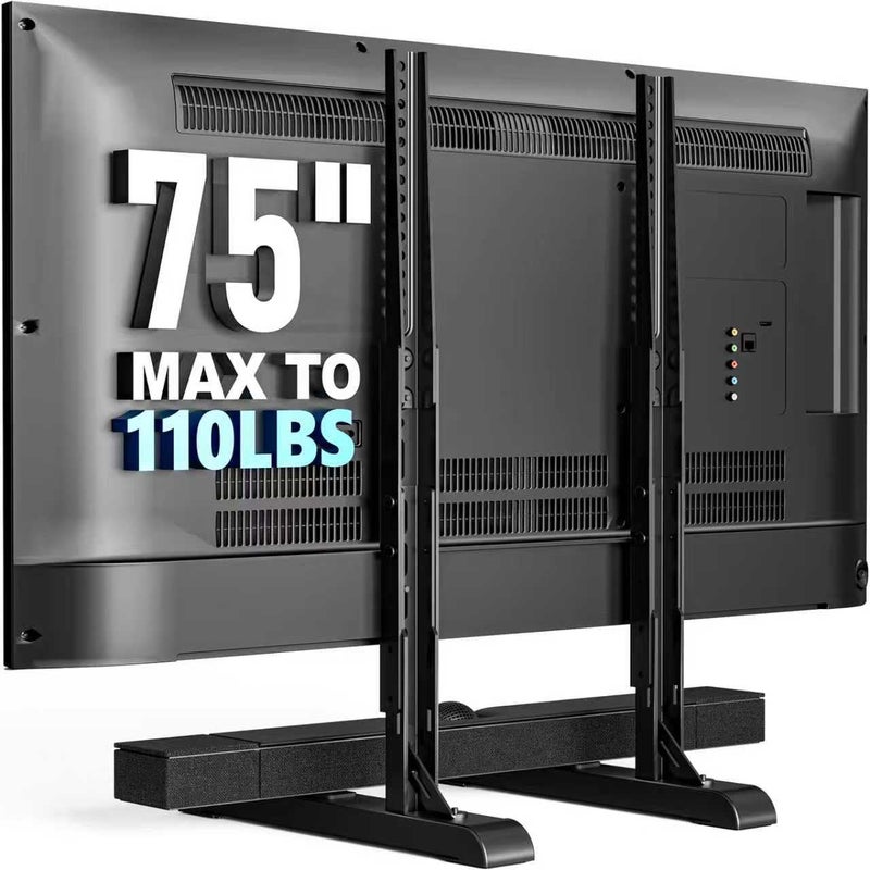HOLMAXD Universal TV Stand for 19-75 Inch LCD LED TVs, Height Adjustable TV Legs Replacement Hold up to 110 lbs, Table Top TV Stand Base, Max VESA 800X600mm - Image 1