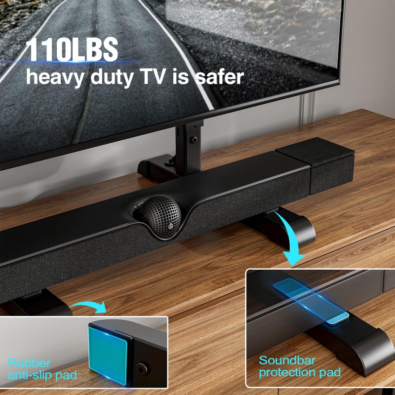 HOLMAXD Universal TV Stand for 19-75 Inch LCD LED TVs, Height Adjustable TV Legs Replacement Hold up to 110 lbs, Table Top TV Stand Base, Max VESA 800X600mm - Image 2