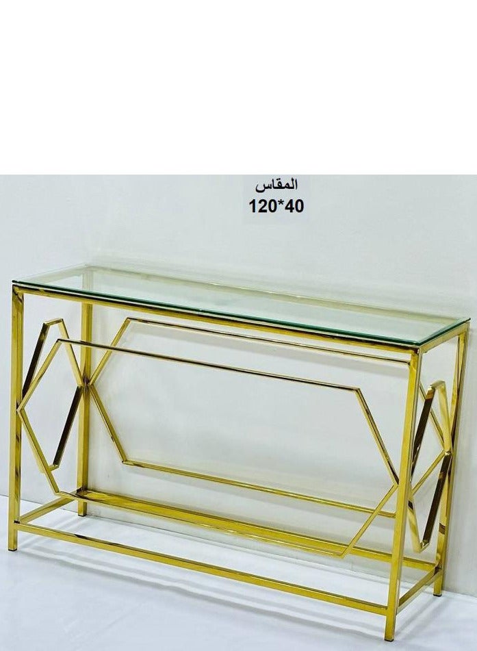 طاولة مدخل زجاجية بتصميم عصري