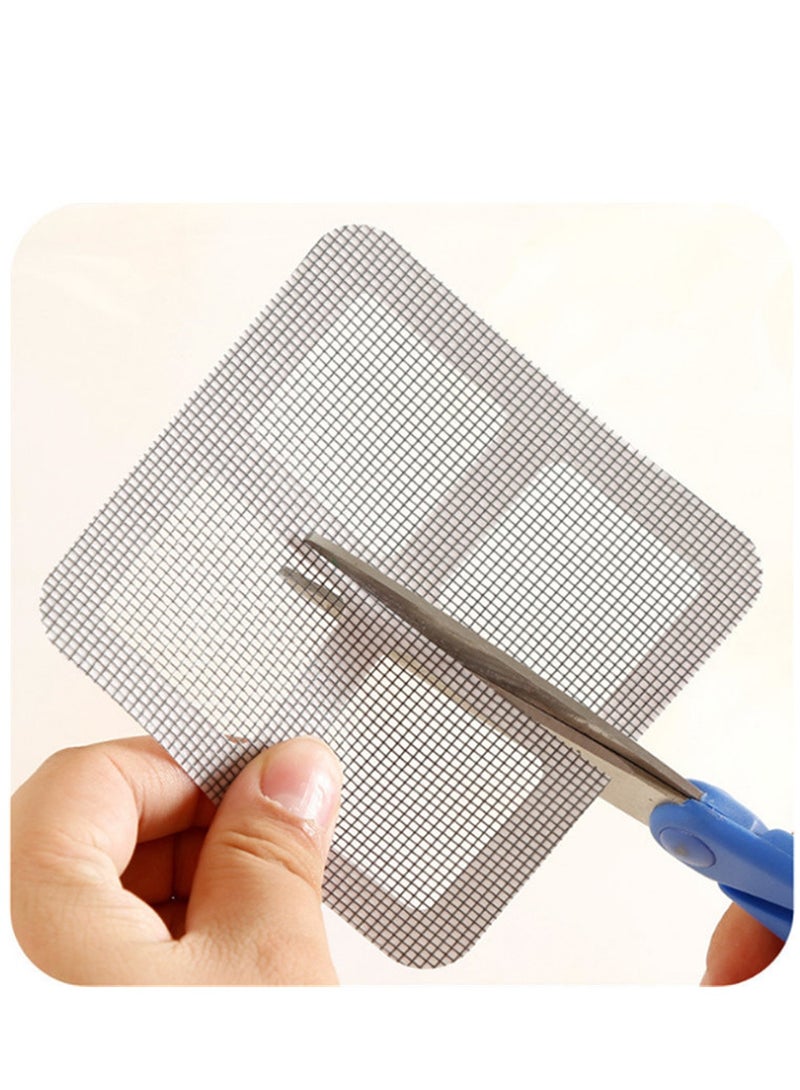 KASTWAVE 12 حزمة مجموعة إصلاح شاشة النوافذ والأبواب رقع إصلاح شاشة الألياف الزجاجية، ملصقات إصلاح شاشة لاصقة قوية، فيلم شبكة مثالي لإصلاح الثقوب الصغيرة والتمزقات، 4" × 4" - Image 3