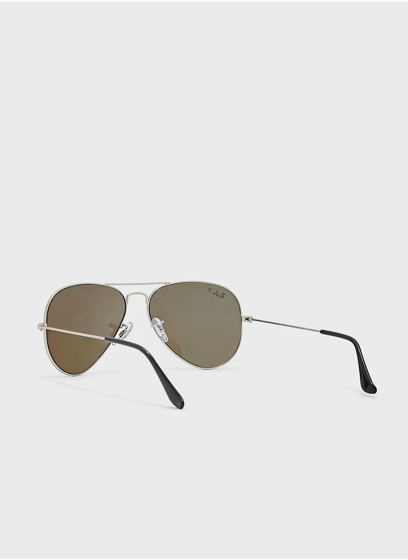 Ray-Ban 0Rb3025 Aviator Large Metal Sunglasses