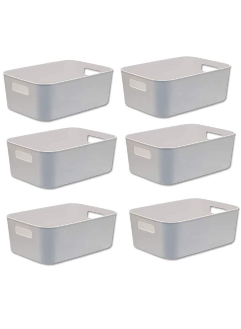LEDIN Pack of 6 Storage Organizer Cases Box Holder for Clothes Socks Underwear Hat Towel in Bedroom Dorm College Room - Image 1