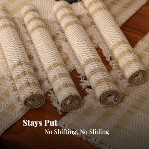 Peepul Tree PeepulTree Placemats & Table Cloths (Off-White, Pack of 4 - Placemats) - Image 5