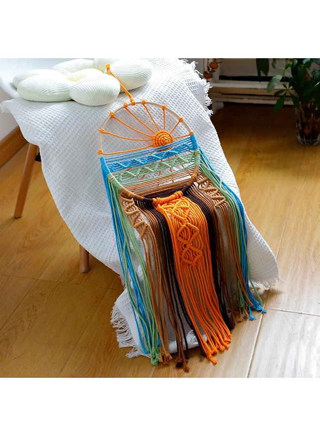 Antikiano Nice Dream Catcher Wall Hanging Decoration Tassels Boho 65 x 25 Colorful Sun - Image 4