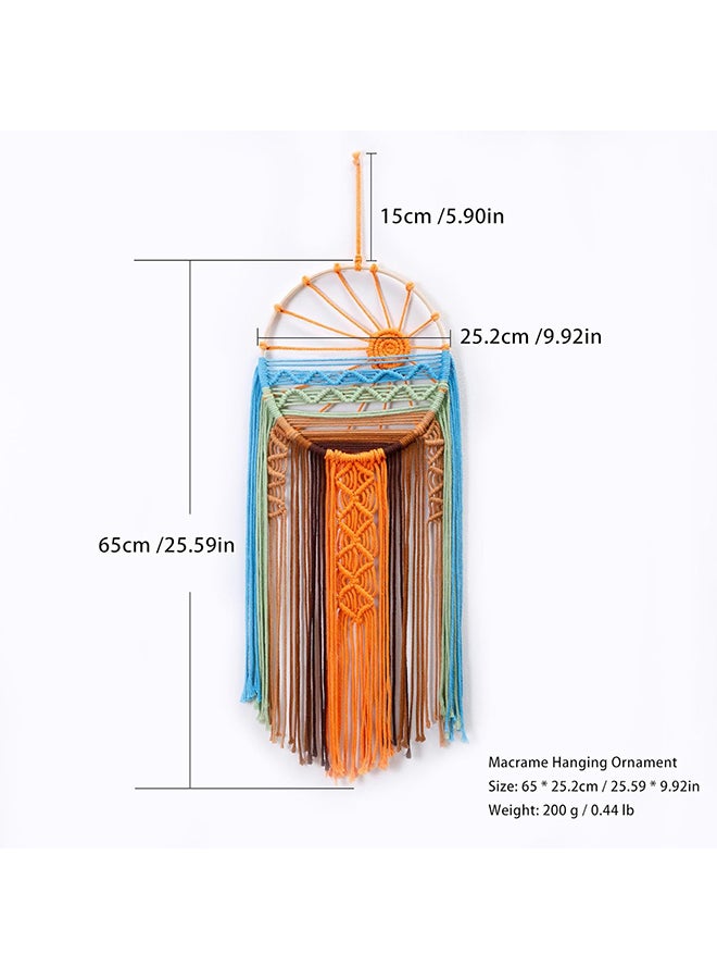 Antikiano Nice Dream Catcher Wall Hanging Decoration Tassels Boho 65 x 25 Colorful Sun - Image 3