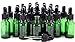 Vivaplex, 24, Green, 10 ml (1/3 oz) Glass Bottles, with Glass Eye Droppers - Image 2