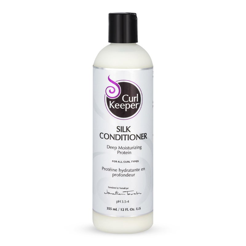 Curl Keeper Silk Conditioner for Curly Hair, 12 Fl Oz - Deep Moisturizing & Cleansing Daily Hair Conditioner with Silk Amino Acids for All Curl Types - Water Based Conditioner for Men & Women - Image 1