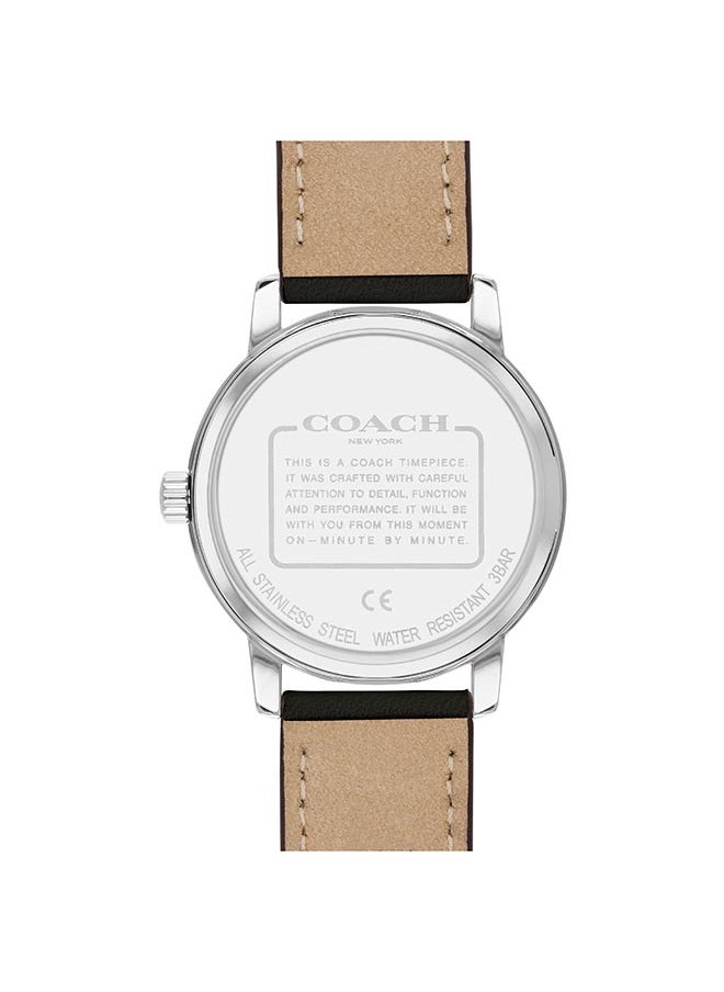 COACH Women's Analog Round Shape Leather Wrist Watch 14503847 - 36 Mm  - Image 2