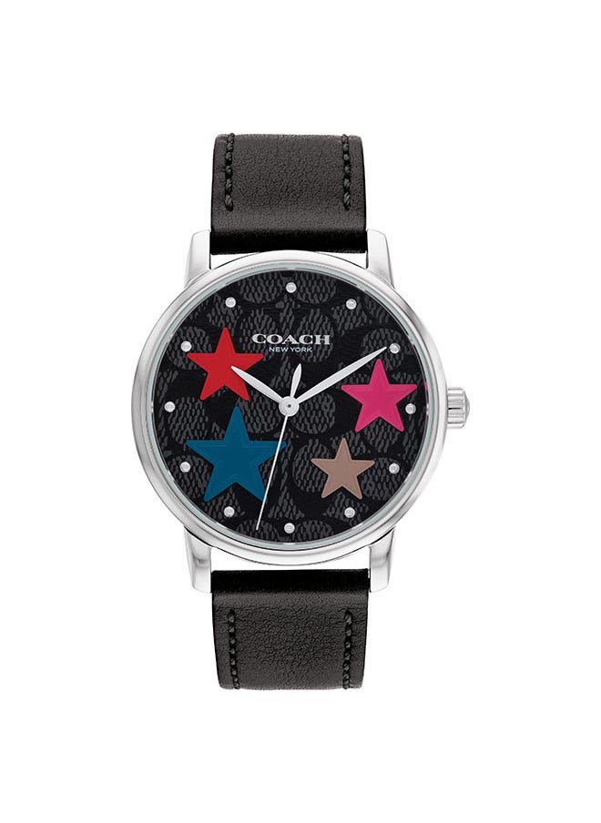 COACH Women's Analog Round Shape Leather Wrist Watch 14503847 - 36 Mm  - Image 1