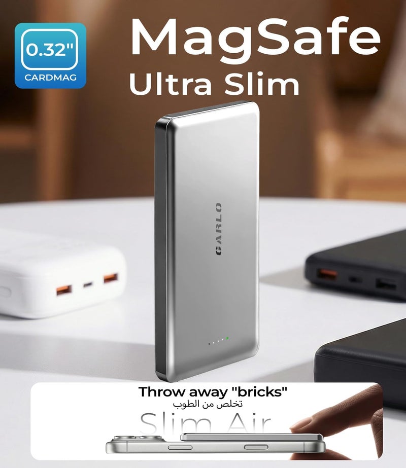 Garlo Magnetic Power Bank 5000mAh Wireless Charger 22.5W PD Fast Charging with USB-C Cable for iPhone 17/16/15/14 Series - Image 3