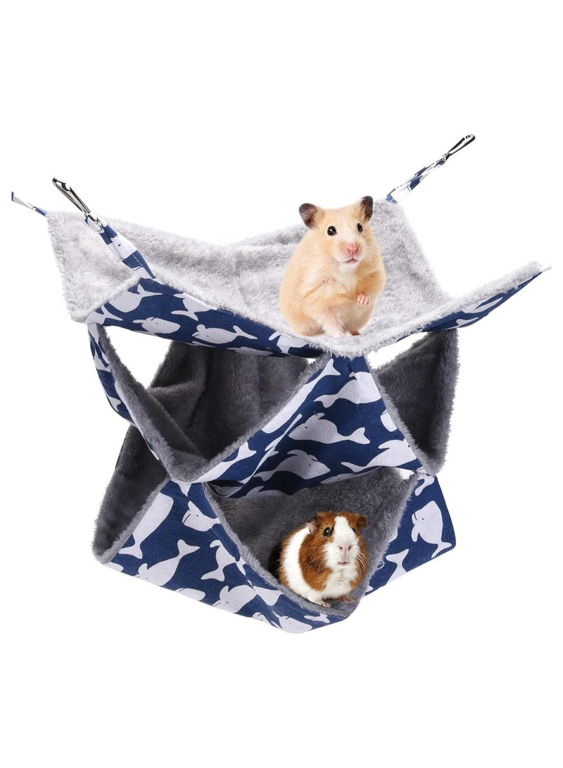 Oasisgalore Pet Hammocks Warm Triple Hammocks Hanging Sleeping Bags 3 Tier Pet Supplies Hamsters Gammocks Cage Accessories  - Image 1