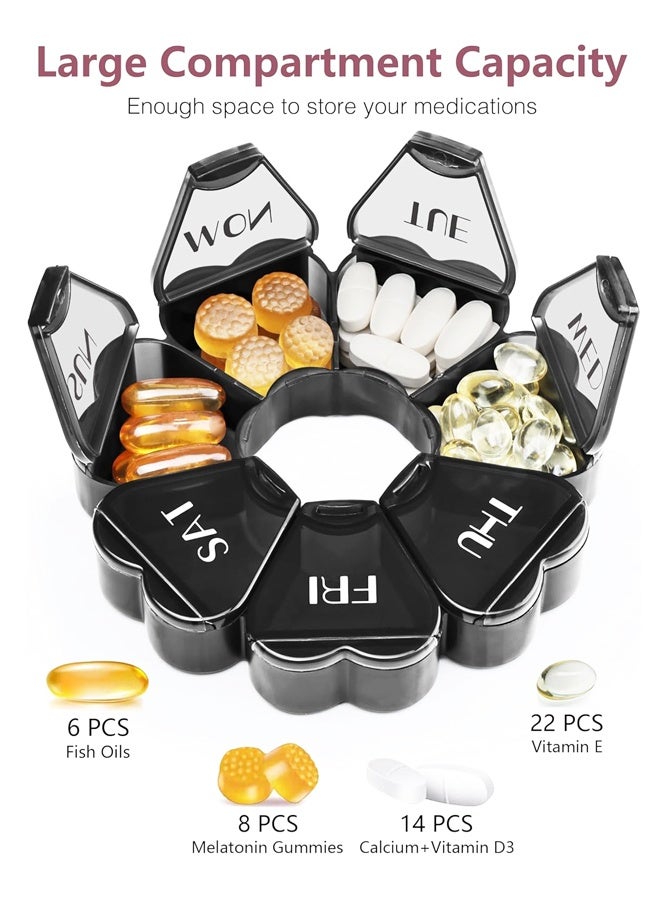 Large Pill Organizer 7 Day, for Vitamin, Gummy, Medication, Supplement - Image 5