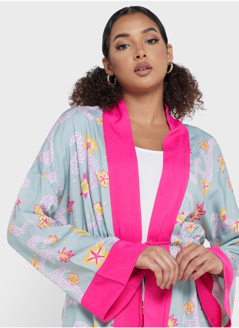 Desert Cove Floral Printed Kimoni  - Image 3