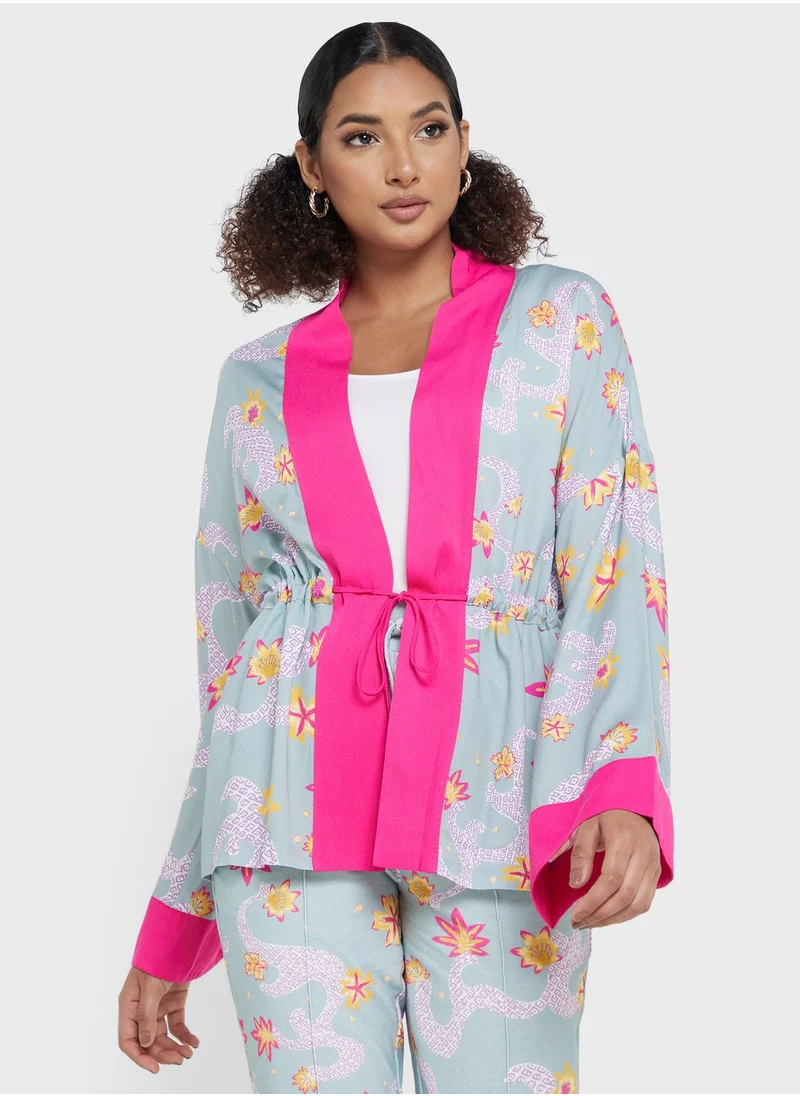 Desert Cove Floral Printed Kimoni