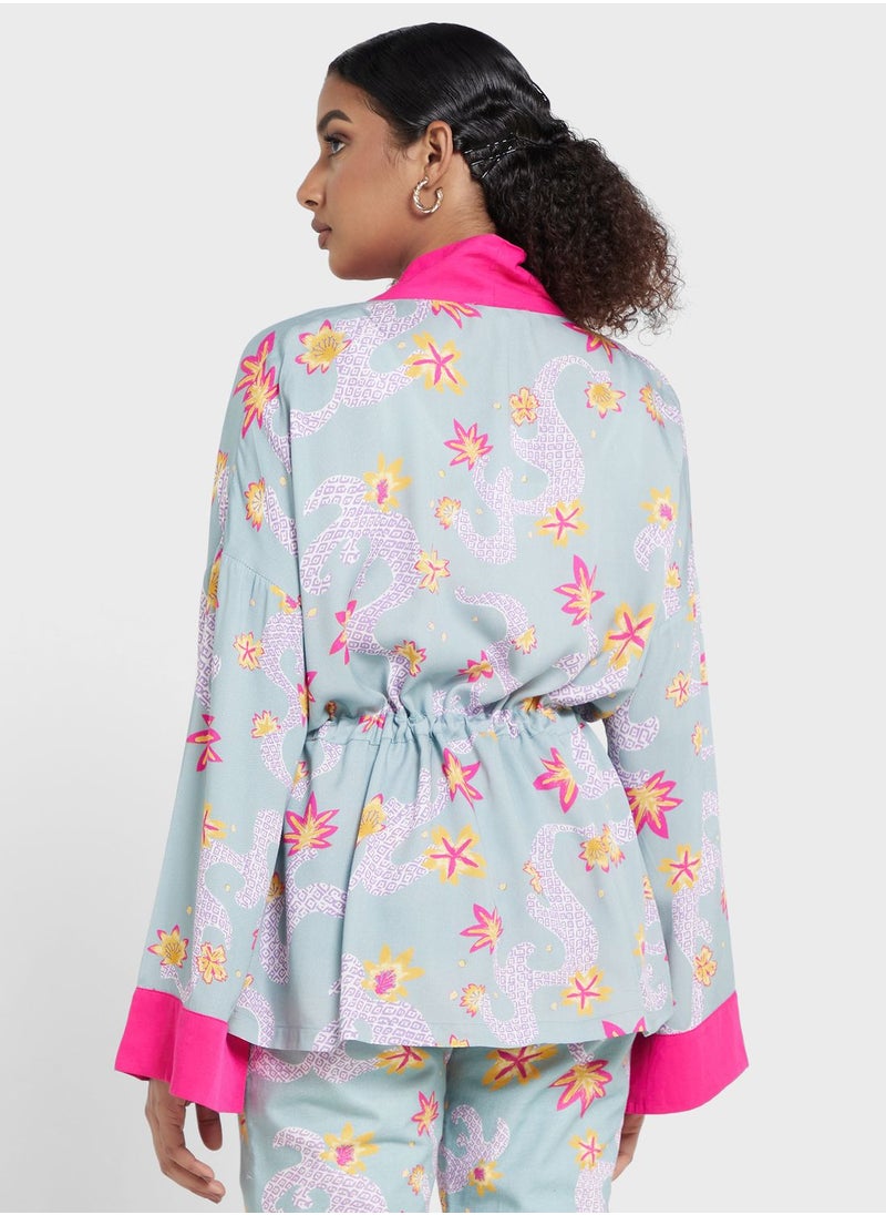 Desert Cove Floral Printed Kimoni  - Image 2
