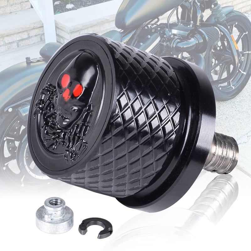 Goldfire 3D Skeleton Hard Anodized 1/4" Seat Thumb Bolts Screw Rear Fender Seat Nut Kit Compatible with 1996-2016 HD Sportster Touring Road King Dyna Fatbob Street Glide Road Glide (Black Kit A) - Image 1