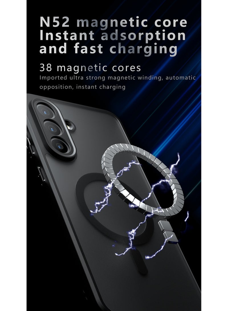 Magnetic Phone Case for Samsung Galaxy A56 5G Frosted Translucent Back Protective Slim Phone Cover  - Image 3