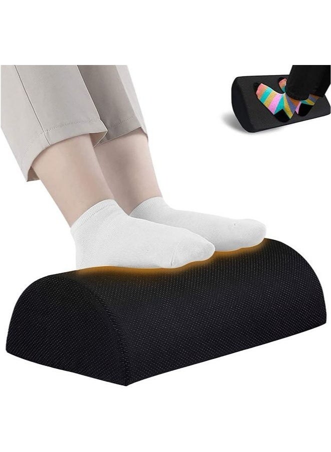مسند للقدمين تحت المكتب، وسادة مريحة للقدمين من ميموري فوم مع ارتفاعات قابلة للتعديل وغطاء سفلي غير قابل للانزلاق وقابل للغسل، مقعد قدم للمكتب لعلاج آلام الركبة الخلفية - Image 1
