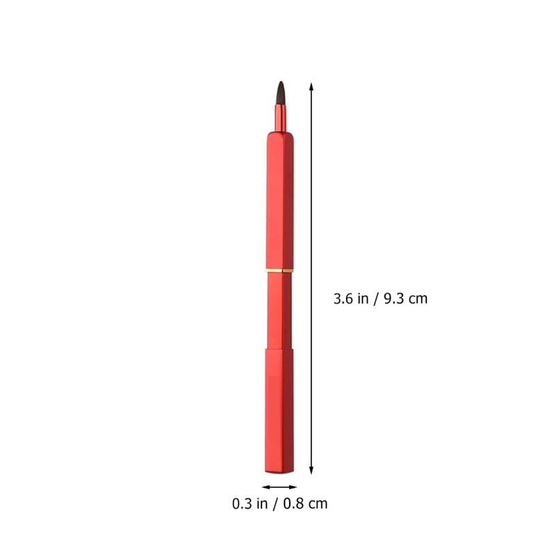 3pcs Lip Brush Set for Women, Portable Retractable Lipstick and Eyeshadow Applicators in Red, Silver, and Black for Precise Makeup Application - Image 2