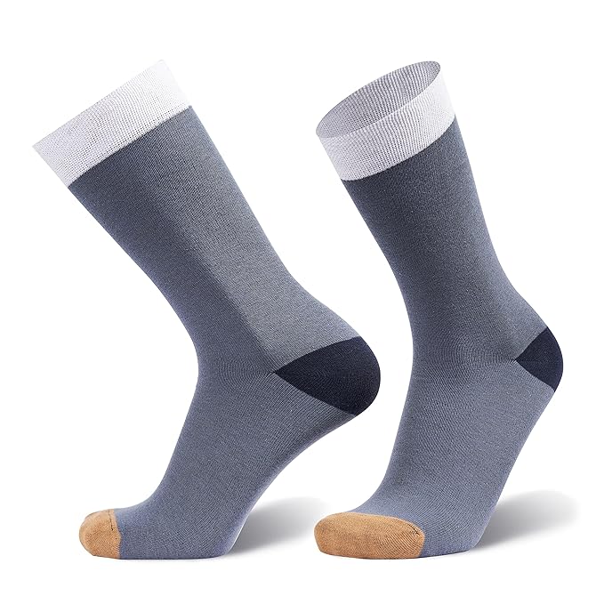 جوارب مرساة جوارب قطنية رجالية من ماركة أنكور، بتصميم عصري يصل طولها إلى منتصف الساق، عبوة من 3 أزواج - Image 3