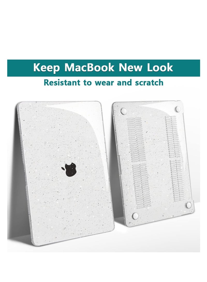 Sparkly Plastic Hard Shell for MacBook Pro 13 inch Case M2 M1 A2338 A2251 A2289 A2159 A1989 A1708 A1706 (2016-2022 Release), Sparkly Clear - Image 2