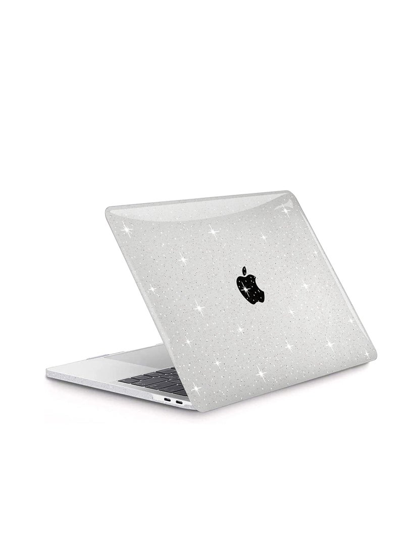 Sparkly Plastic Hard Shell for MacBook Pro 13 inch Case M2 M1 A2338 A2251 A2289 A2159 A1989 A1708 A1706 (2016-2022 Release), Sparkly Clear - Image 3
