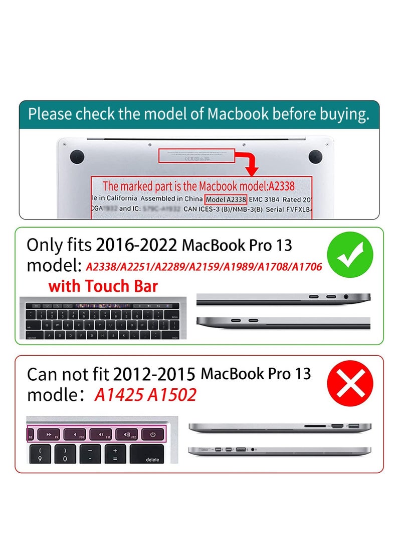 Sparkly Plastic Hard Shell for MacBook Pro 13 inch Case M2 M1 A2338 A2251 A2289 A2159 A1989 A1708 A1706 (2016-2022 Release), Sparkly Clear - Image 4