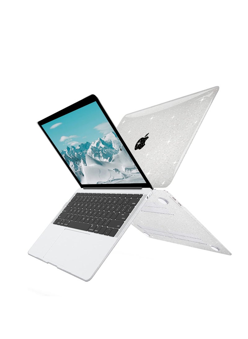 Sparkly Plastic Hard Shell for MacBook Pro 13 inch Case M2 M1 A2338 A2251 A2289 A2159 A1989 A1708 A1706 (2016-2022 Release), Sparkly Clear - Image 5