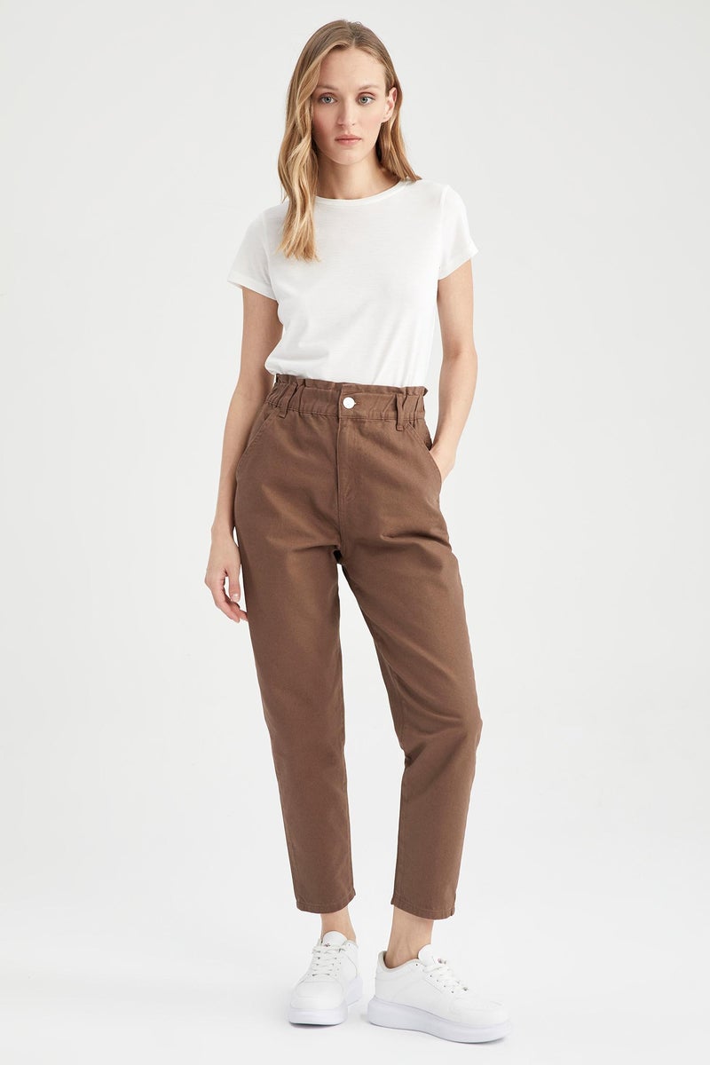 DeFacto Woman Baggy Gabardine  Cotton Trousers  - Image 4
