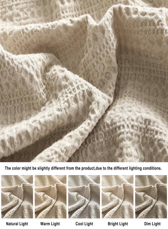 WDCOZY Cotton Duvet Cover Set Beige Queen - Image 4