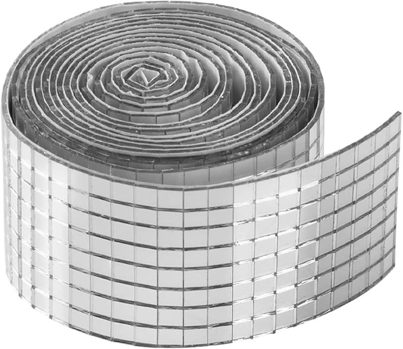 فسيفساء بلاط مرآة ديسكو ذاتية اللاصق مقاوم للماء زينة الحائط للمطبخ الحمام - Image 1