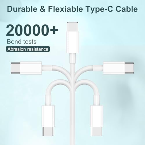 COONCXEN Extra Long USB C to USB C Fast Charging Cable 15ft, Type C to C Charger Cord for Apple iPhone 17 Pro Max/17 Air/16 Pro Max/16/15 Plus/15 Pro Max,MacBook Pro 2021/2020/2019,iPad Pro/Mini,Samsung Galaxy - Image 4