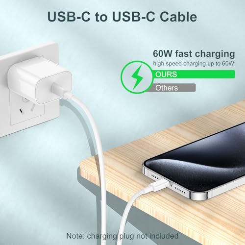 COONCXEN Extra Long USB C to USB C Fast Charging Cable 15ft, Type C to C Charger Cord for Apple iPhone 17 Pro Max/17 Air/16 Pro Max/16/15 Plus/15 Pro Max,MacBook Pro 2021/2020/2019,iPad Pro/Mini,Samsung Galaxy - Image 2