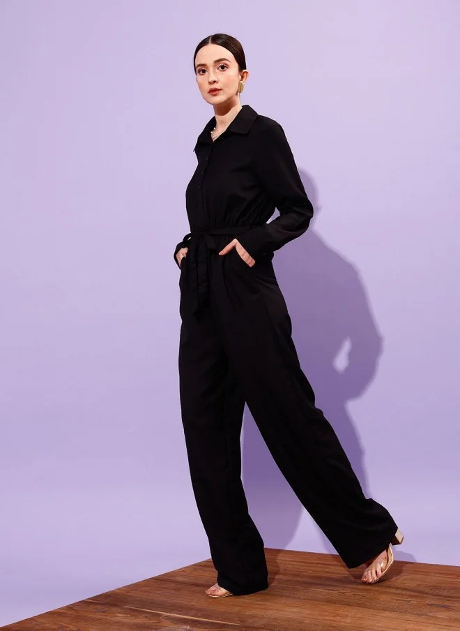 Basic Black Jumpsuit for Women