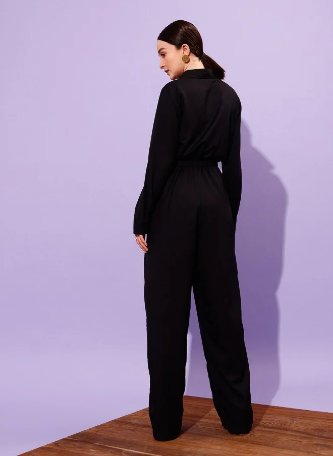 STREET 9  Basic Black Jumpsuit for Women for Women | Best Price UAE