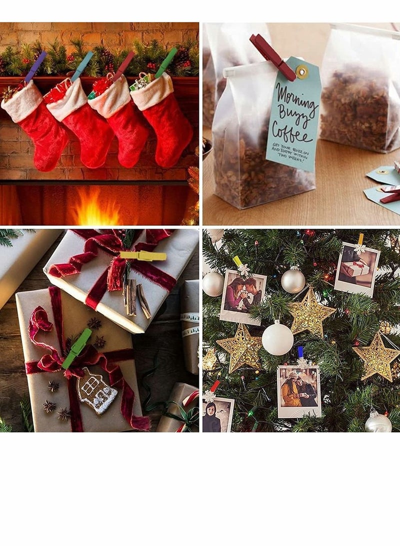 KASTWAVE Clothespins,  50PCS Colored Wooden Clothespins, 2.9inch 10 Color Clothes Pins for Clip Pictures Photos Decorative, Small Colorful Wood Decoration... - Image 2