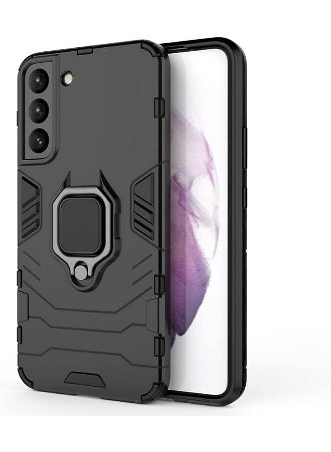 YoYoTech Punk Armor Series Designed for Samsung Galaxy S22 Case Cover Defender Shockproof 360 Degree Magnetic Ring Kickstand Heavy Duty, (6.10’) 2022, Black - Image 1