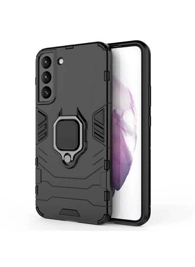 YoYoTech Punk Armor Series Designed for Samsung Galaxy S22 Case Cover Defender Shockproof 360 Degree Magnetic Ring Kickstand Heavy Duty, (6.10’) 2022, Black - Image 3