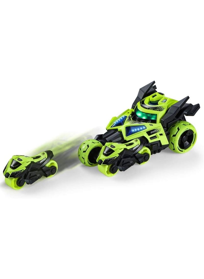 TOY GARDEN 3-in-1 Pull Back Die-Cast Motorcycle & Race Car Launcher Toy – Catapult Vehicle Set for Kids - Image 4