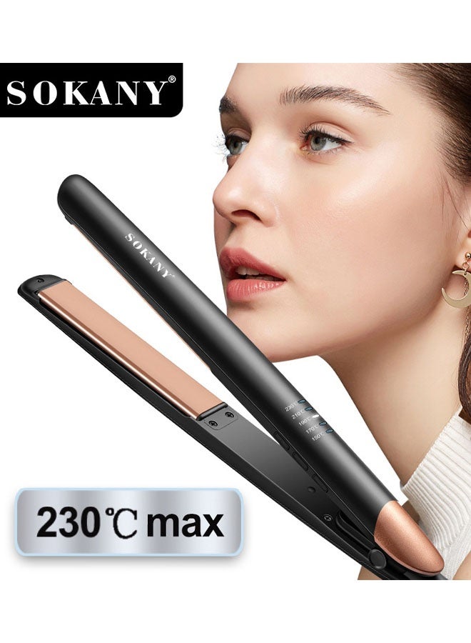 sokany Professional Hair Straightening and Curler 2 in 1 Ceramic Flat Iron with 5 Heat Settings Adjustable Temperature and Heats Up Fast - Image 1