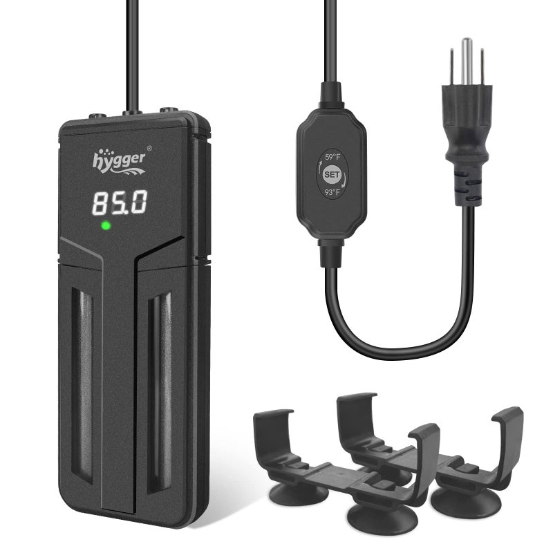 hygger Aquarium Heater,75W/150W/300W Submersible Fish Tank Water Heater Double Quartz Explosion-Proof with for Freshwater Saltwater Tank - Image 1