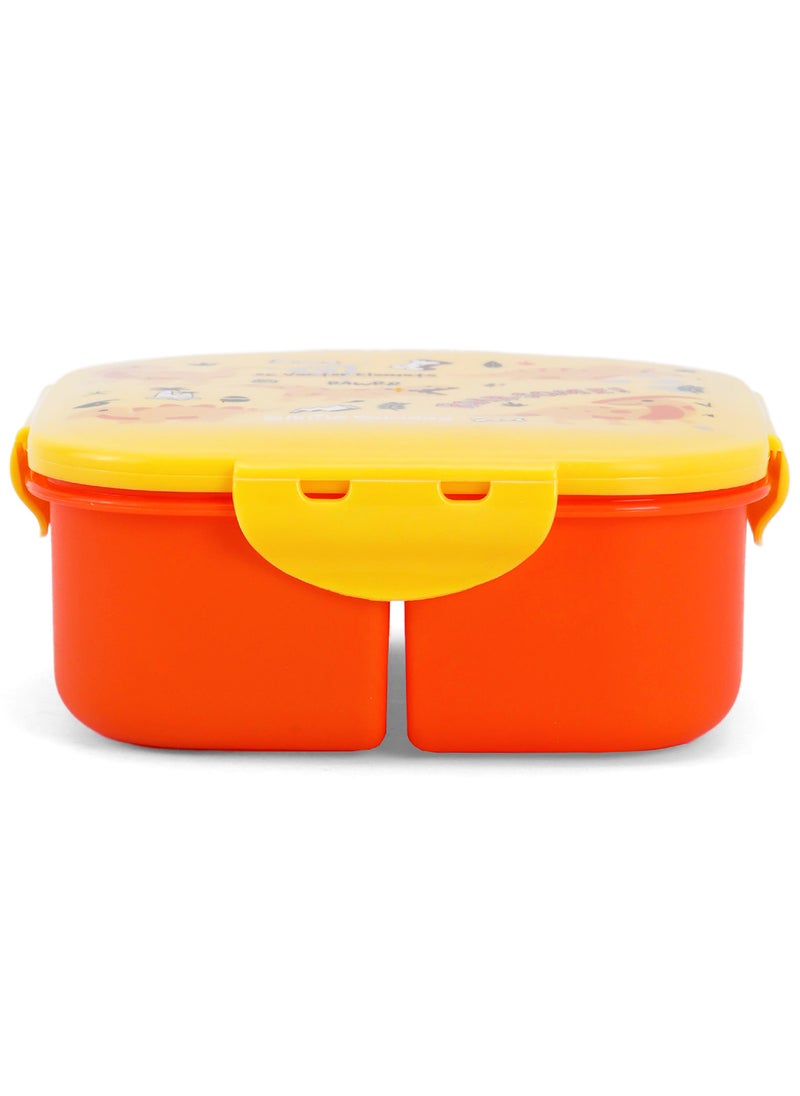 Eazy Kids Square Bento Lunch Box With BPA And Phthalates Free Material - Dino Yellow  - Image 2