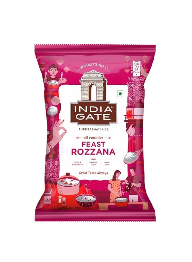 India Gate Feast Rozzana Basmati Rice 5kg - Image 1