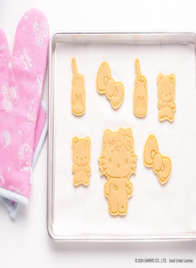 Handstand Kitchen Hello Kitty Commemorative 50th Anniversary Cookie Baking Set with Cookie Stamps and Frosting Bag - Image 3