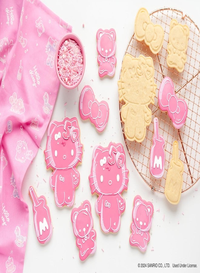Handstand Kitchen Hello Kitty Commemorative 50th Anniversary Cookie Baking Set with Cookie Stamps and Frosting Bag - Image 5
