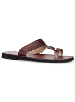 Bata Bata Men's JUBILEE Toe Ring Slippers (8763982_TAN_7 UK)  - Image 1
