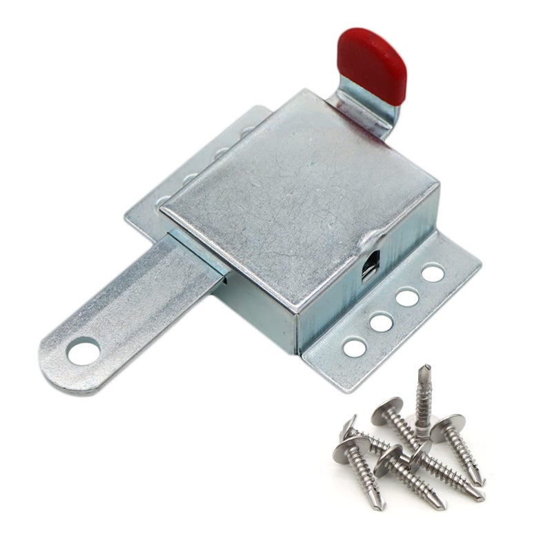 Xadnitu Heavy Duty Inside Deadlock, Galvanized Steel Garage Door Slide Lock for Most Garage Doors, Garage Door Locking Slide Latch for Manual Open, 1 Pack - Image 1
