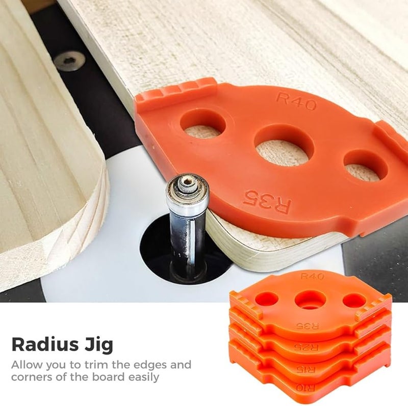 4 Piece Corner Routing Template Set R5 R40 Radius Jigs CNC Woodwork Edge Shaping - Image 3