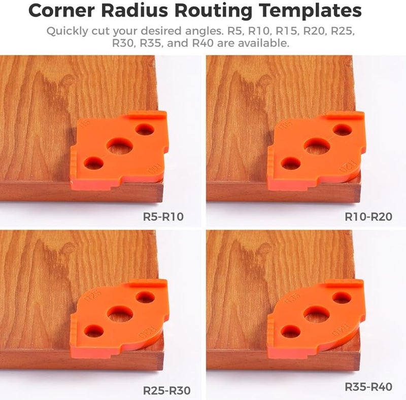 4 Piece Corner Routing Template Set R5 R40 Radius Jigs CNC Woodwork Edge Shaping - Image 5