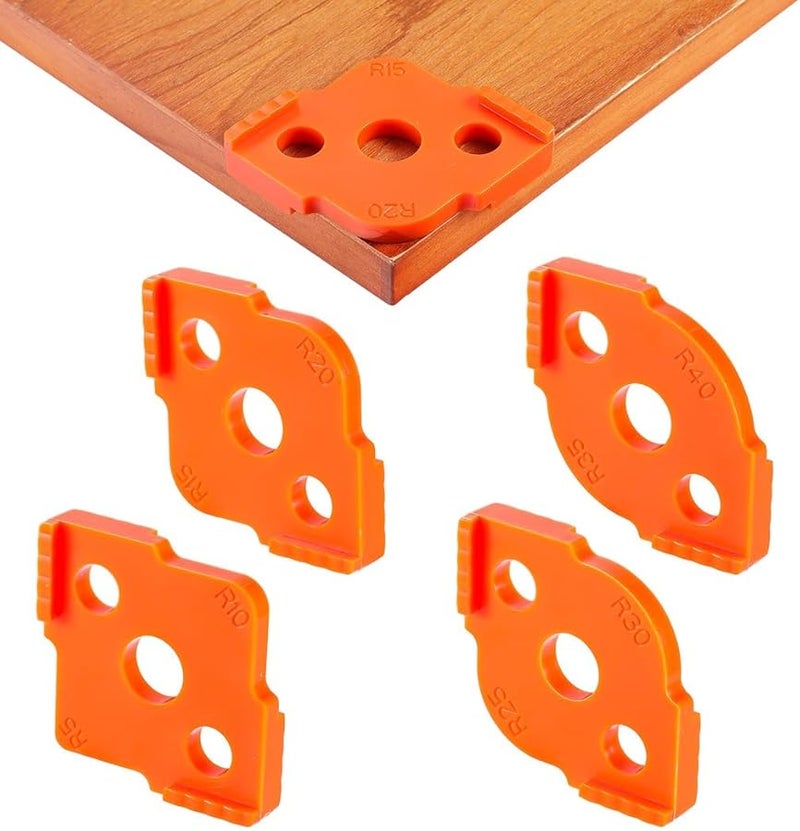 4 Piece Corner Routing Template Set R5 R40 Radius Jigs CNC Woodwork Edge Shaping - Image 2